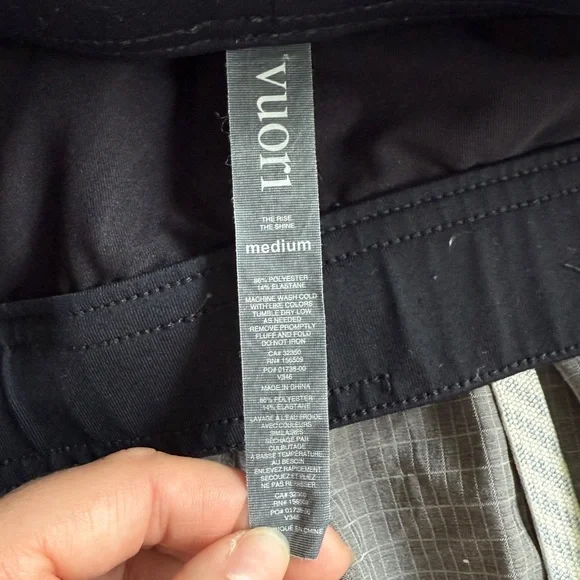 Vuori Stockton Shorts Mens Medium M Compression Lined Running Gray Check Black - Picture 3 of 10